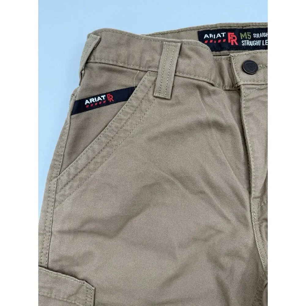 Ariat FR Stretch DuraLight Canvas Stackable Straight Leg Pant 30/36 M5 Straight